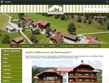 Tablet Screenshot of peterbauerhof.at